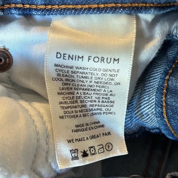 Denim Forum the Arlo Hi-Rise Straight Denim Jeans Size 28 - Picture 3 of 8